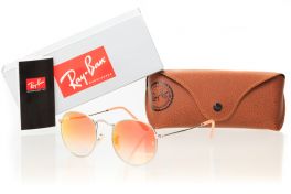 Солнцезащитные очки, Ray Ban Round Metal 3447orange-silver